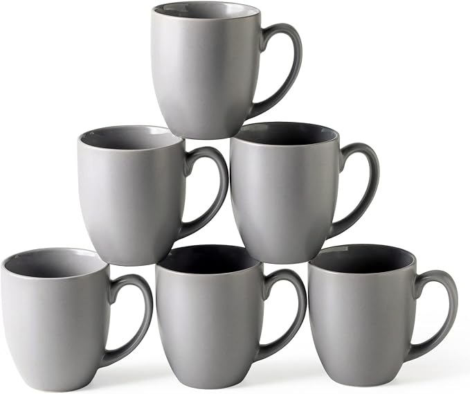 AmorArc Coffee Mugs Set of 6, Ceramic coffee mugs by AmorArc