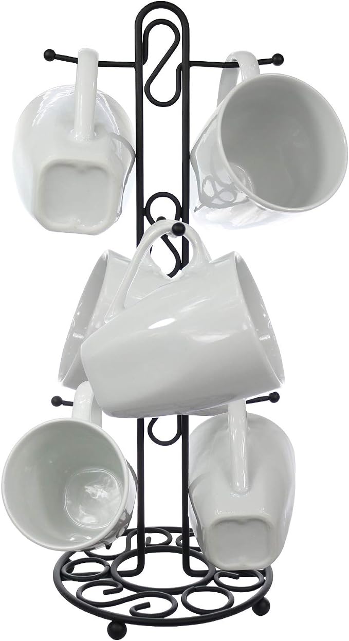 Blue Donuts Farmhouse Coffee Mug Rack, Coffee Mug Tree by Blue+Donuts