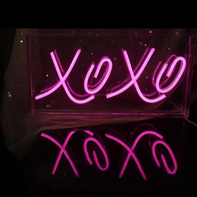 XOXO Neon Sign Powered by USB, Game Neon Light Signs - Image 3