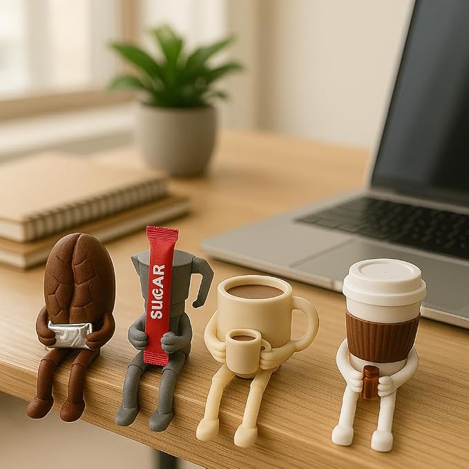 Funny Coffee Figurines Set – Bar Decor – Cute Accessories - Image 5