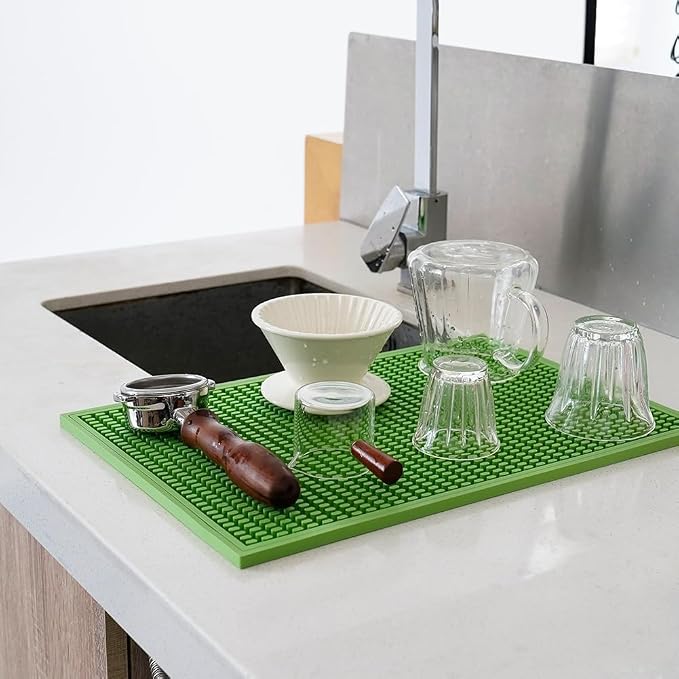 watchget Green Silicone Coffee Bar Mat - Image 6