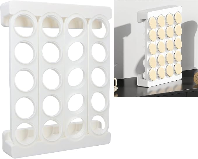 Coffee Pods Display Rack, 24.5x32x4.2cm / 9.6x12.6x1.7in 20 Pots Wall Mountable - Image 9