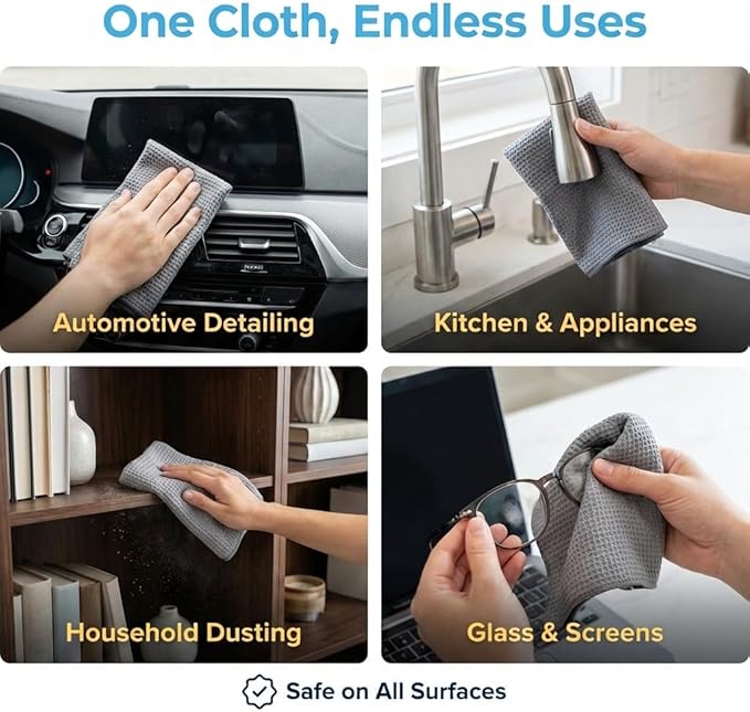 MIRACLEAN Waffle Weave Microfiber Cloths - Image 5