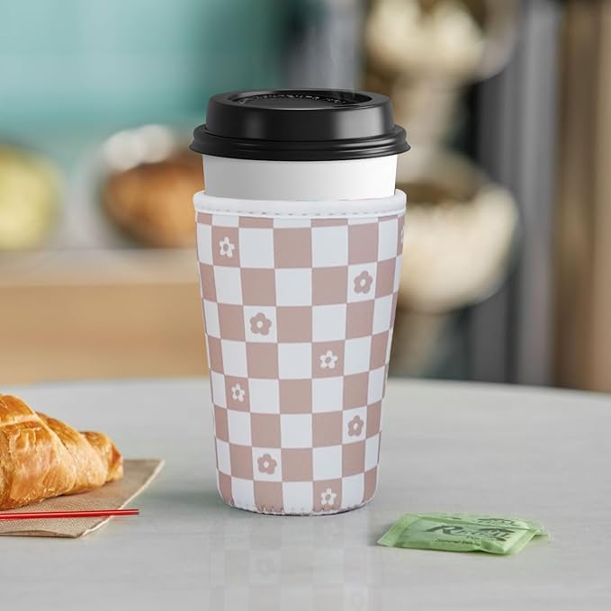 Reusable Insulated Neoprene Iced Coffee Cup Sleeve, Durable Drink Sleeve - Image 5