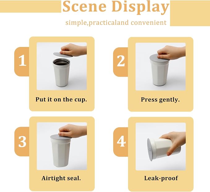 6Pcs Silicone Lids for Cups, Reusable Silicone Cup Covers, Colored Universal - Image 3