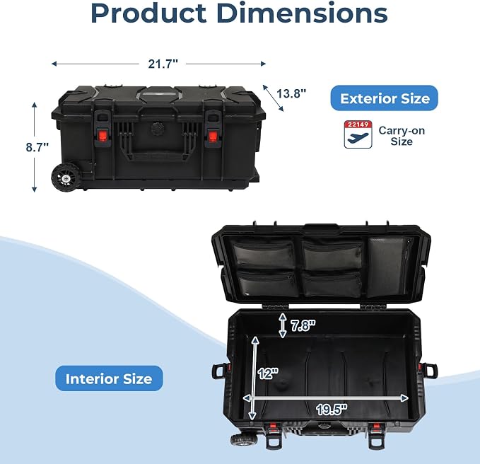 Weatherproof Hard Case, Stackable Trolley Case - Image 4