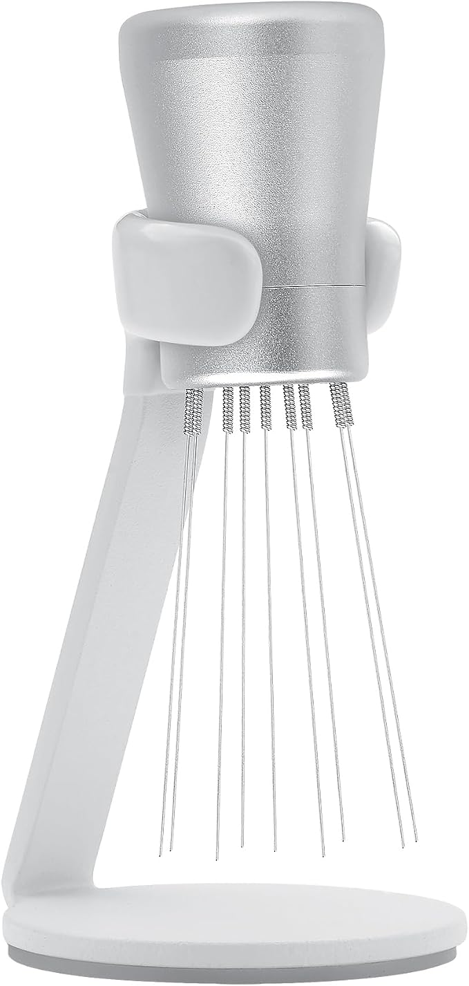 Normcore WDT Tool V2.1 with Stand, 9 Prong 0.23mm Espresso Distribution Tool by NORMCORECOFFEETOOLS