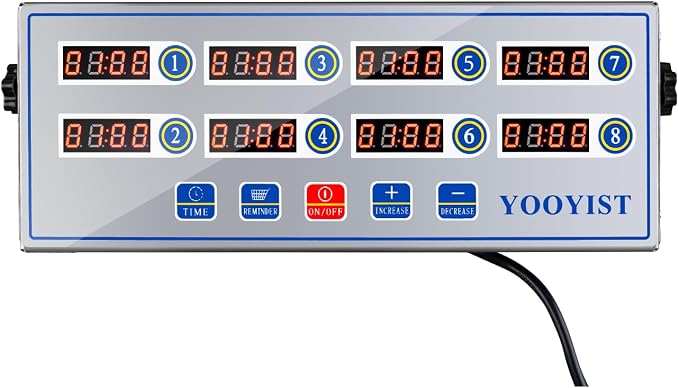 Kitchen Timers for Cooking – 8 Channel Commercial Kitchen Timer Restaurant by YOOYIST