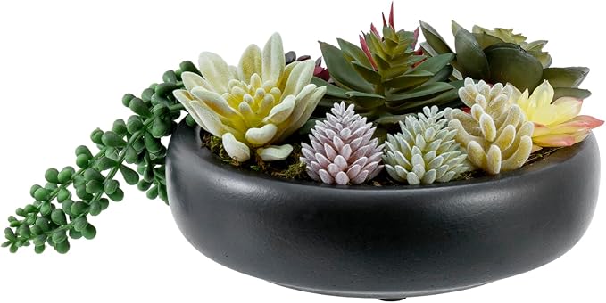 MyGift 8-Inch Artificial Succulent Plant Arrangement - Image 6