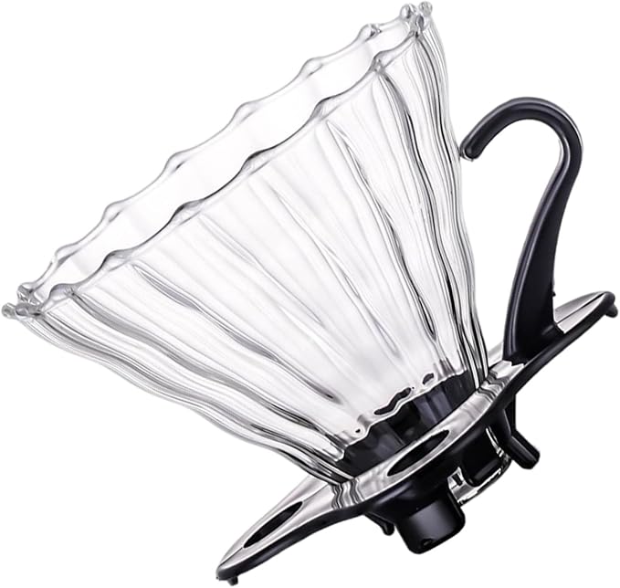 Ciieeo Multi-use Home Coffee Pot Funnel Reusable Strainer Glass Construction by Ciieeo