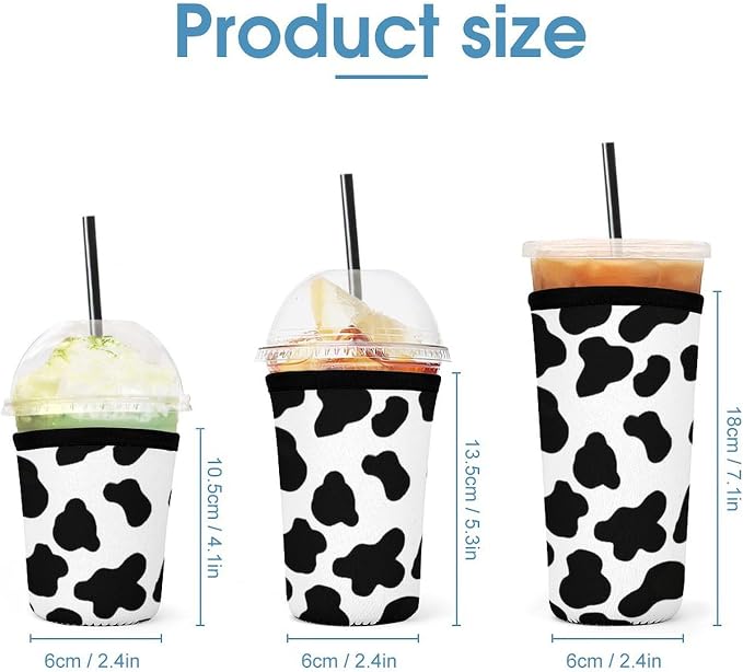 Cow Print Coffee Cup Sleeves - Image 3