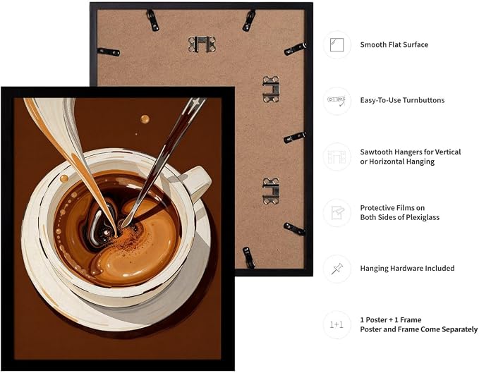Lawrence Williams Designs Coffee Cream Pour Poster - Image 3