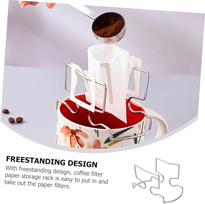 ULTECHNOVO 3sets Hanging Ear Coffee Filter Bag Holder Drip Rack - Image 4
