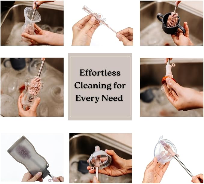 Haakaa Silicone Cleaning Brush Kit – Household Cleaning Brushes - Image 5