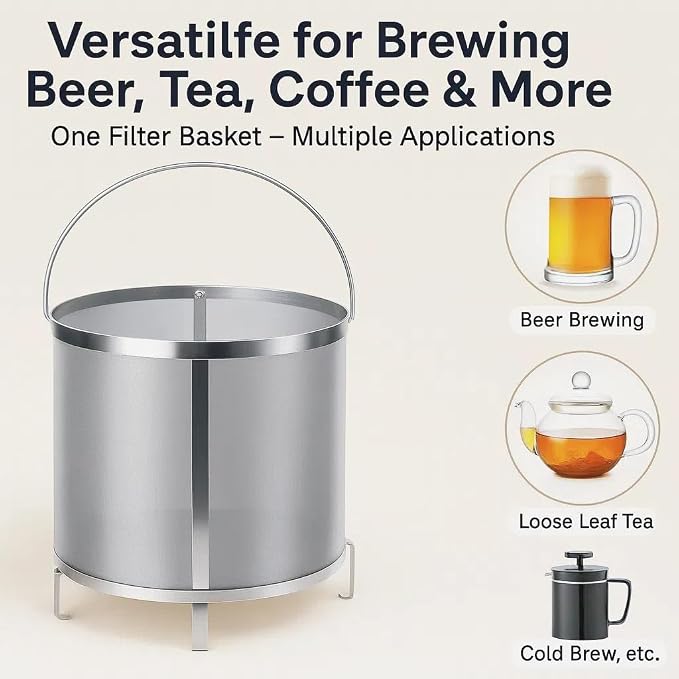 Gekufa Hop Filter 300 Micron 304 Stainless Steel – 13.8" x 13.8" Dry Hop - Image 4