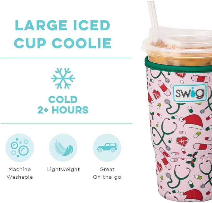 Swig Life Large Iced Cup Coolie, 30-32oz Iced Coffee Cup Insulator Sleeve - Image 4