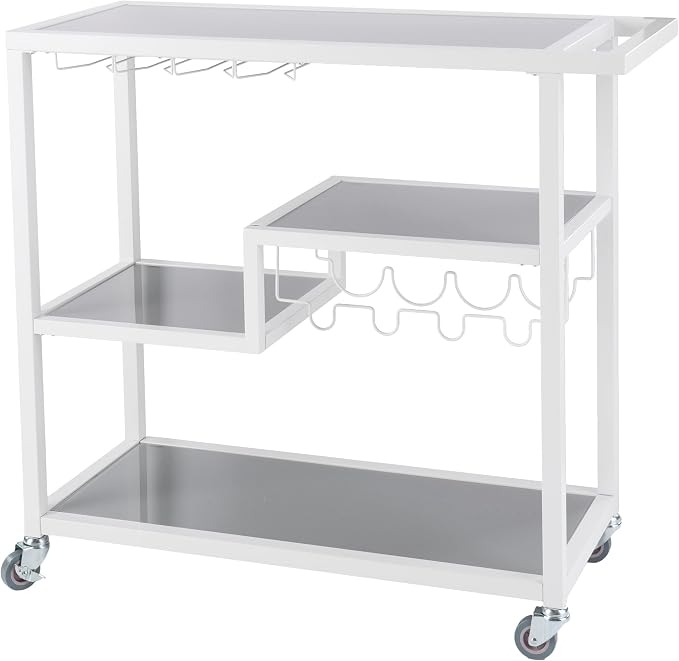 Holly & Martin Zephs Bar Cart White by SEIFurniture