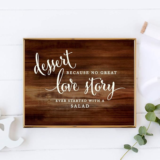 Andaz Press Wedding Party Signs, Rustic Wood Print, 8.5-inch x 11-inch - Image 2