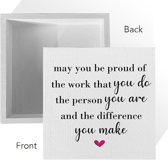 Motivational Artwork Wood Box Sign Rustic Farmhouse Style May You Be Proud of - Image 3
