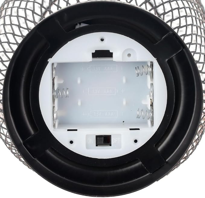 JHY DESIGN Set of 2 Metal Cage LED Lantern Battery Powered Cordless Accent Light - Image 8