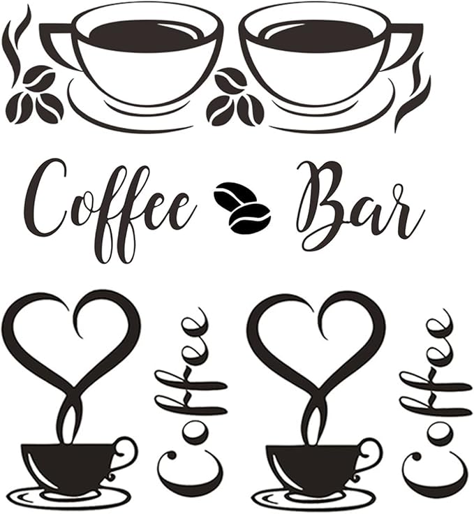 3 PCS Coffee Signs Wall Decor Sticker by ATCYMI