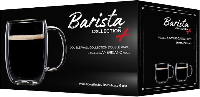Safdie & Co. 2 PCS Set Insulated, Cappuccino Cups, Glass Coffee Mug, Transparent - Image 5