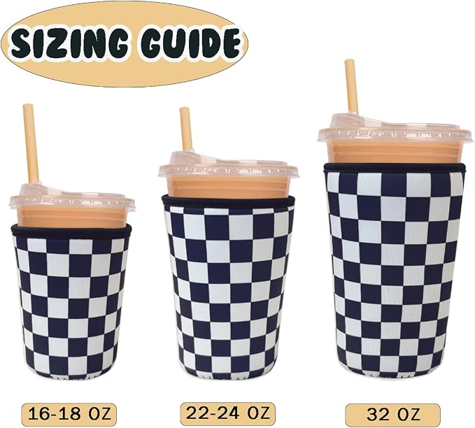 Reusable Insulated Neoprene Iced Coffee Cup Sleeve, Durable Drink Sleeve - Image 5