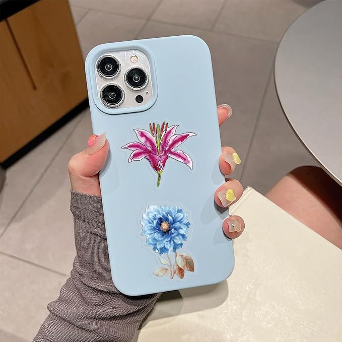 60Pcs Vintage Flower Stickers, Waterproof PET Floral Stickers - Image 6