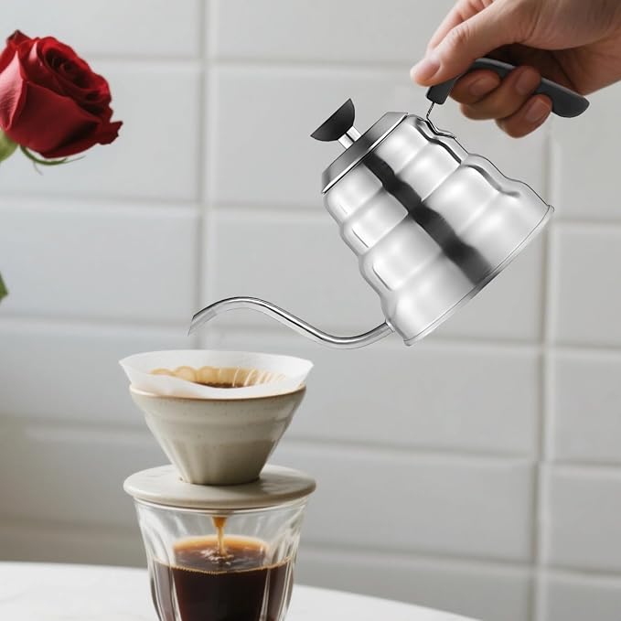 Gooseneck Coffee Kettle 1.2l Stainless Steel, 40.6 Fl Oz, Precise Flow Control - Image 3