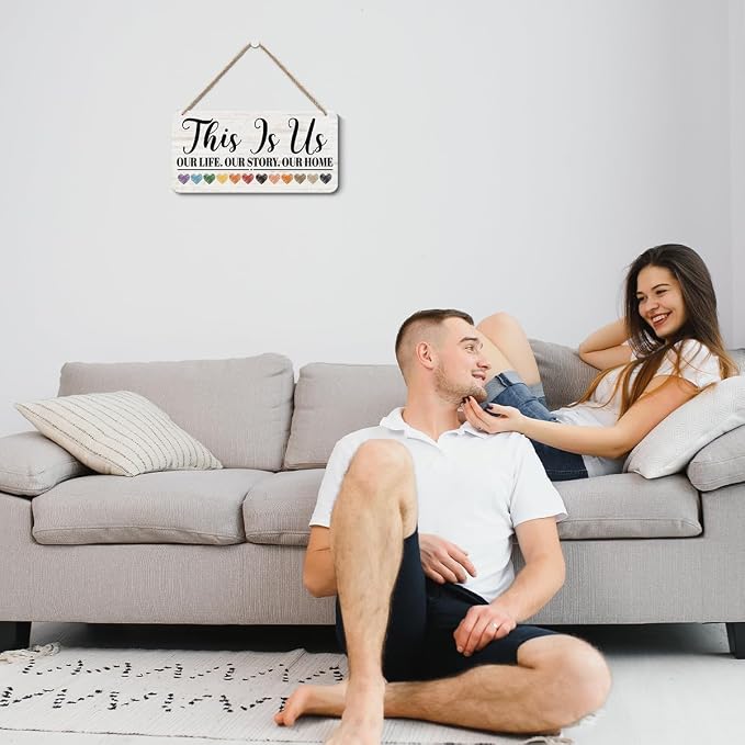 This Is Us Hanging Wooden Wall Sign Decor - Image 3