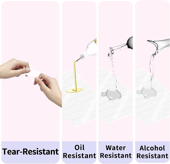 Transparent Stickers Labels, Removable - Image 4