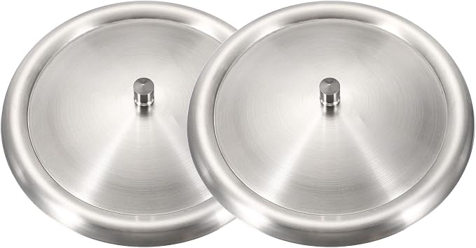 uxcell 2Pcs Stainless Steel Mug Cover, 5.5" Universal Cup Lid Dust Prevention by uxcell