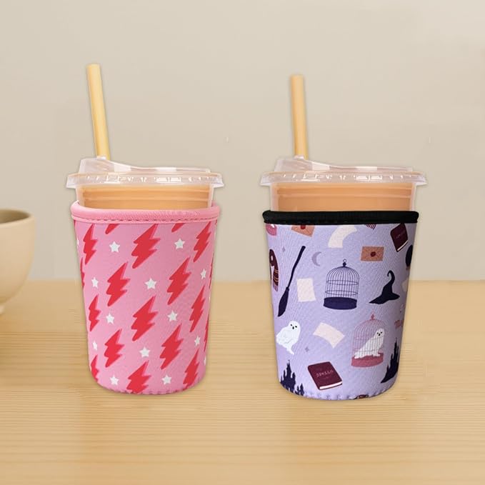 Reusable Insulated Neoprene Iced Coffee Cup Sleeve, Durable Drink Sleeve - Image 4