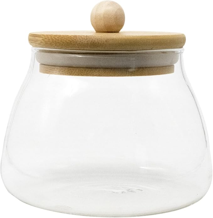 Glass Jar with Airtight Bamboo Lid Coffee Bean Jar Container Storage - Image 2