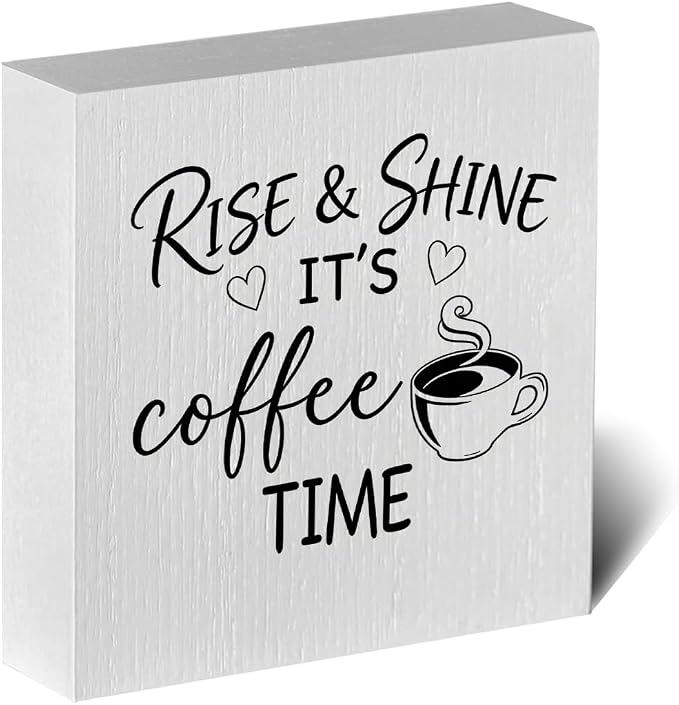 Farmhouse Coffee Bar Sign 5x5 Inch by ENGVZ