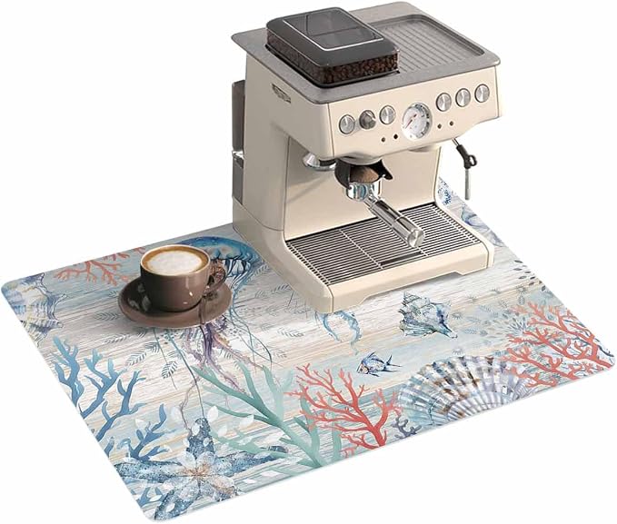 Blue Jellyfish Coffee Mat Large by Unknown