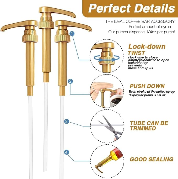 12 Pcs Syrup Pumps Dispenser, Compatible - Image 4