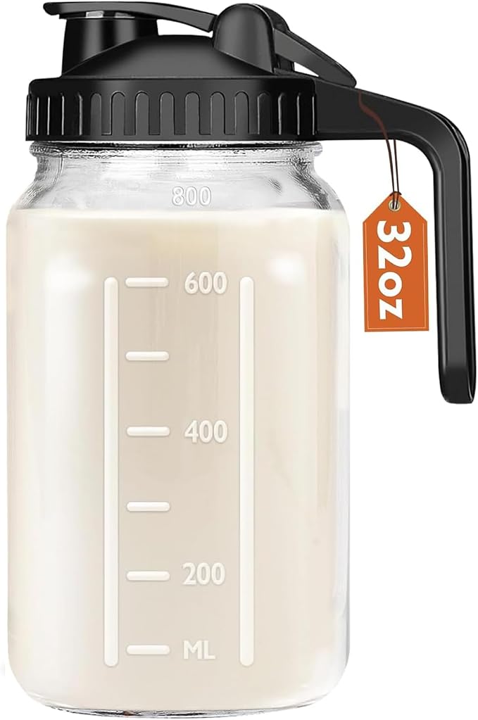 Mihlapi Breast Milk Pitcher, 32 OZ Mason Jar Pitcher by Mihlapi