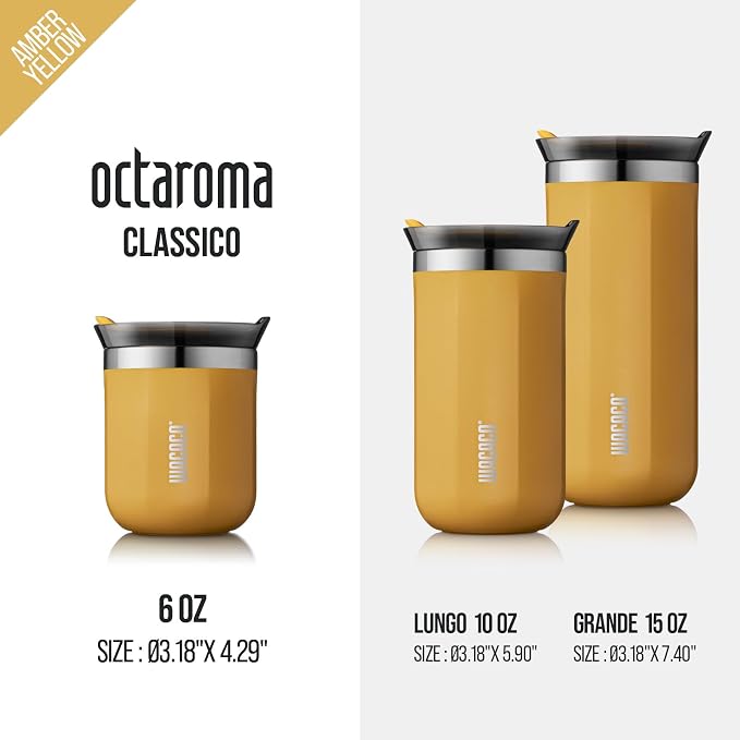 WACACO Octaroma Classico Travel Coffee Mug, Double-wall Stainless Steel Travel - Image 7