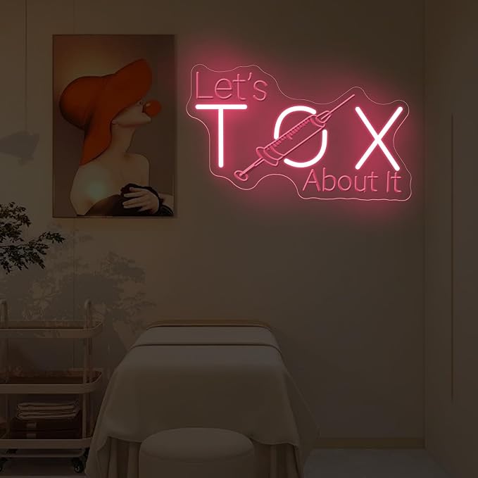 Let's Tox about it, Botox Business Sign, Injector Spa Studio Decor, Botox Art - Image 2