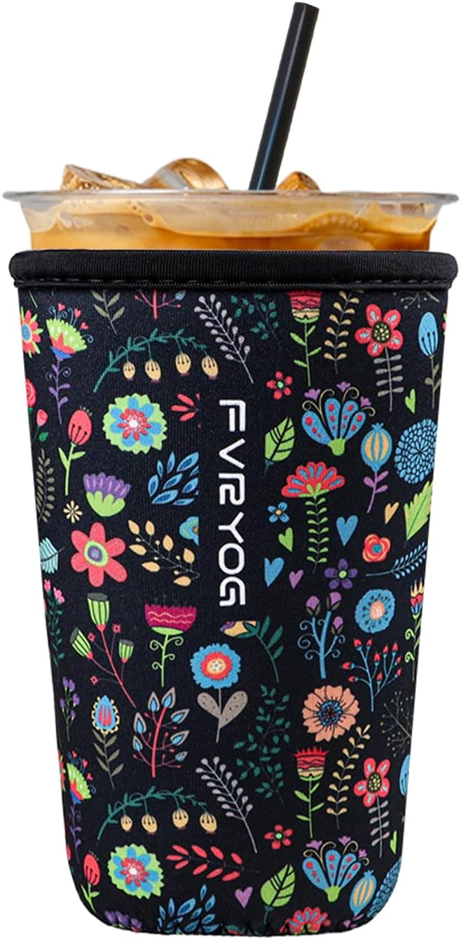 Reusable Insulated Neoprene Iced Coffee Sleeves by Fvryog