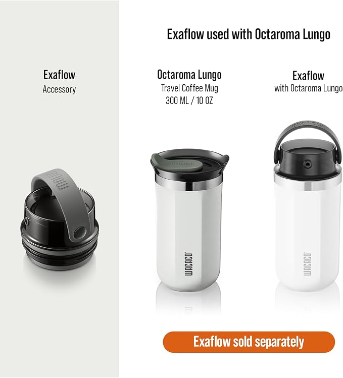 WACACO Octaroma Lungo Vacuum Insulated Coffee Mug, Double-wall Stainless Steel - Image 6