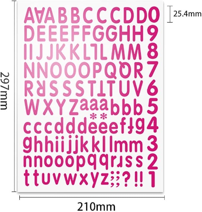 Alphabet Stickers Color Letter 1 Inch Mailbox Numbers Labels Vinyl - Image 2
