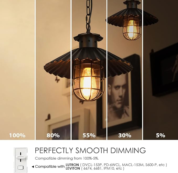 LVWIT 6 Pack Vintage LED Edison Bulbs 75W Equivalent 11W 1100LM Dimmable ST64 - Image 5
