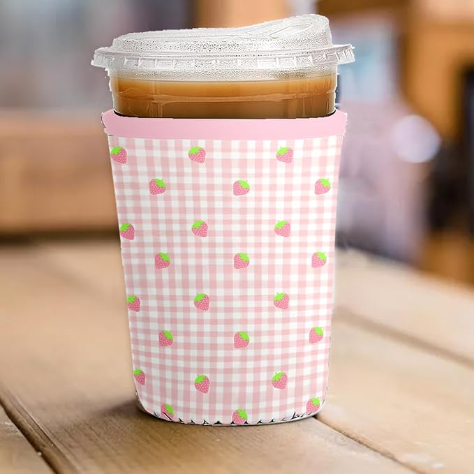 Reusable 3-Pack Iced Coffee Cup Sleeve, Insulated Neoprene, Beverage Holder - Image 2