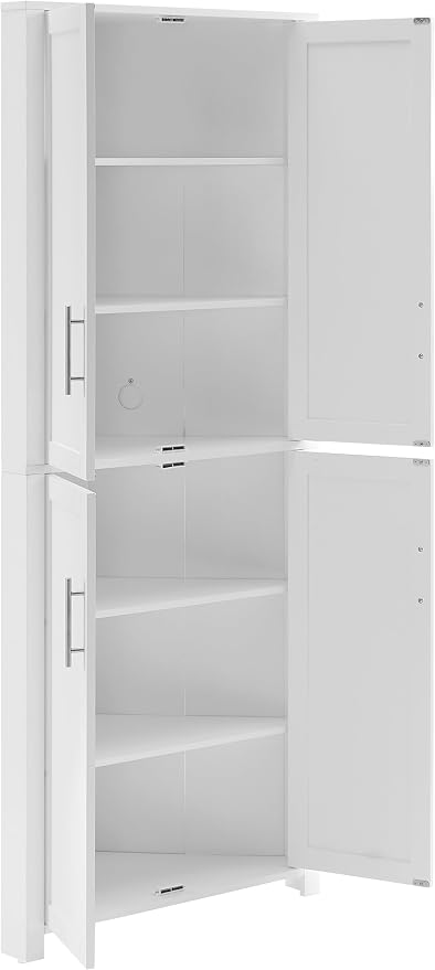Crosley Furniture Savannah Traditional Corner Pantry Storage Cabinet - Image 6
