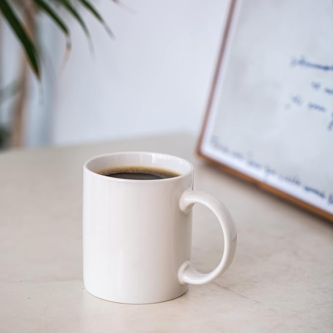 GBhome 12 OZ Off White Coffee Mugs, Ceramic Coffee Mugs - Image 4