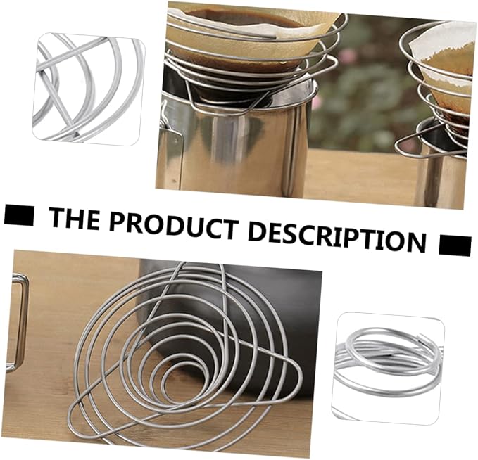 Alipis Stainless Steel Coffee Filter Funnel Fine Mesh Cup Household Filter - Image 2