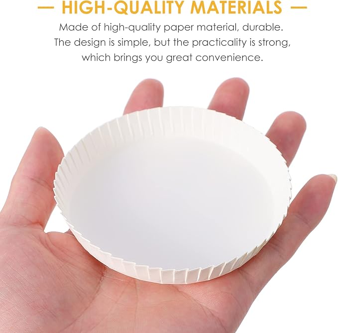 Cabilock 100 Pcs Disposable Paper Cup Lids, Recycled Drinking Covers - Image 2