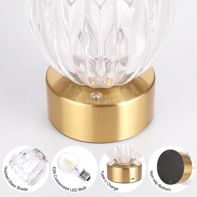 Shenmoyl Cordless Small Table Lamp - Image 8